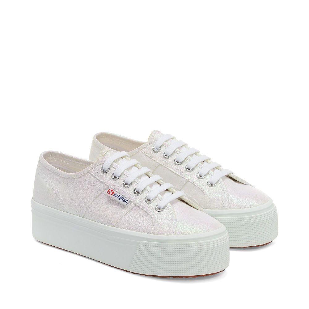 Superga 2790 Lame Yellow Platform Sneakers - Women's Sneakers USA | US5922088